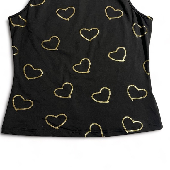 Heart Print Tank Top - Sleeveless Slim Fit - Classic Crew Neck | Size L | New - Picture 8 of 10